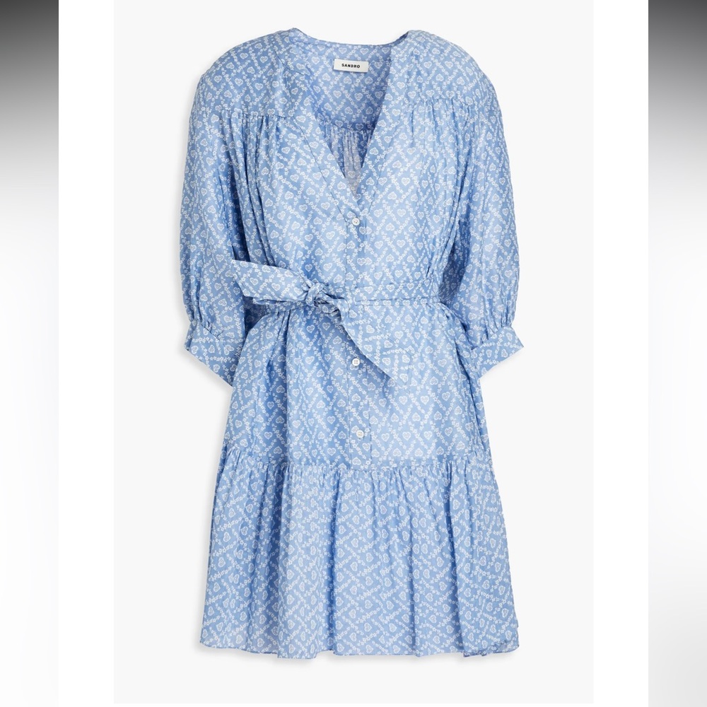 NEW! SANDRO PARIS Cornflower Blue dress Size 40